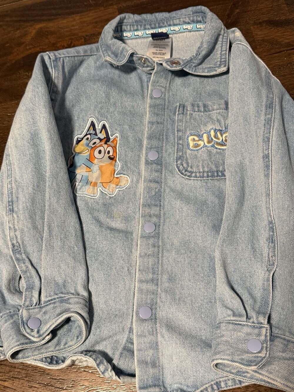 Bluey Toddler Denim Shacket Jacket Size 5T NZLJ601